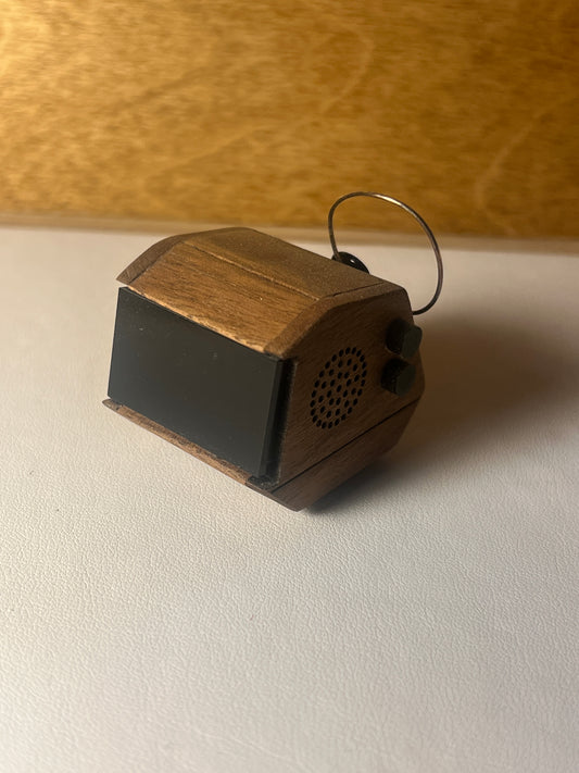 1960's Sci-Fi Walnut TV 1:12 Scale