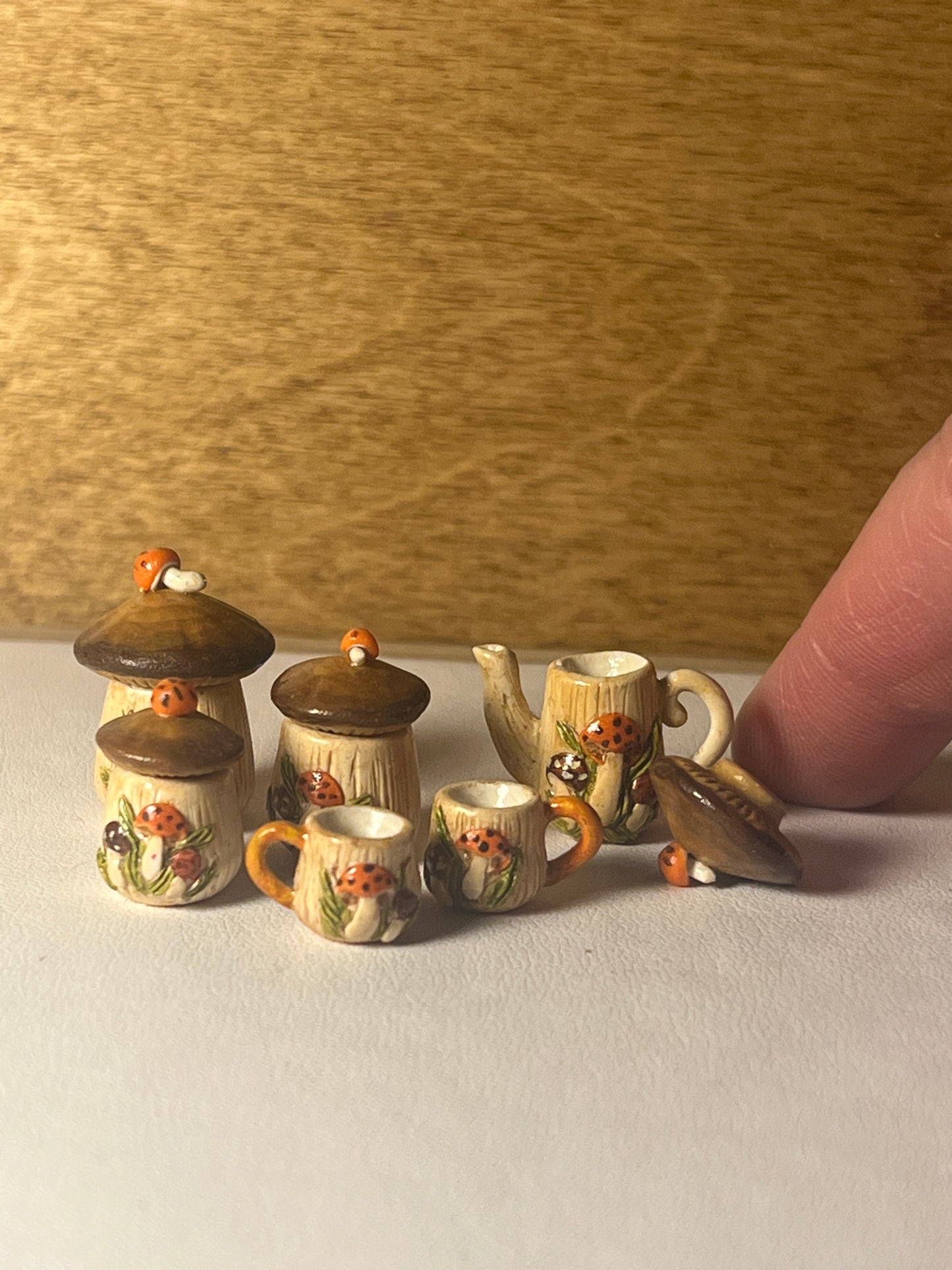 Mushroom Tea Set 1:12 Scale
