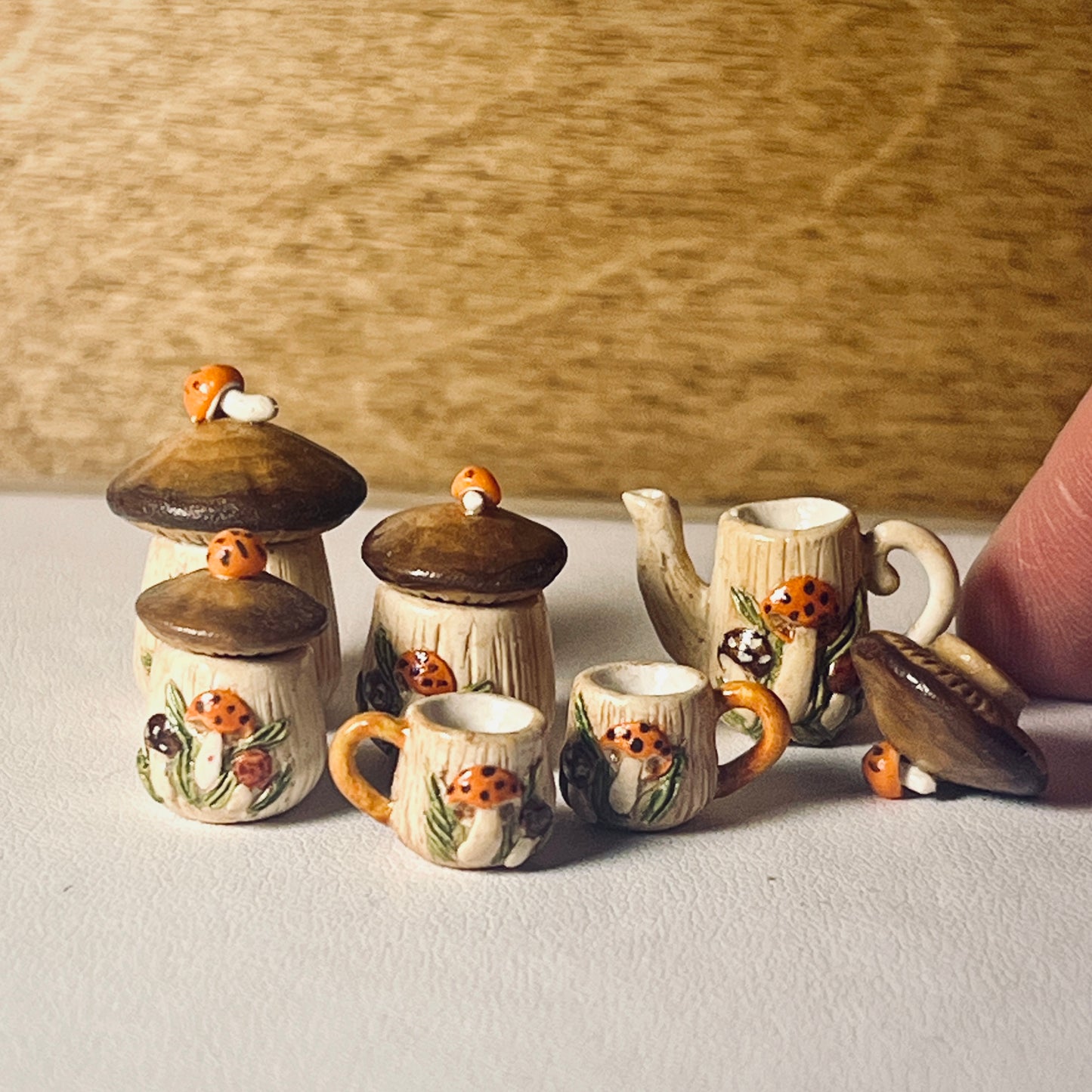Mushroom Tea Set 1:12 Scale