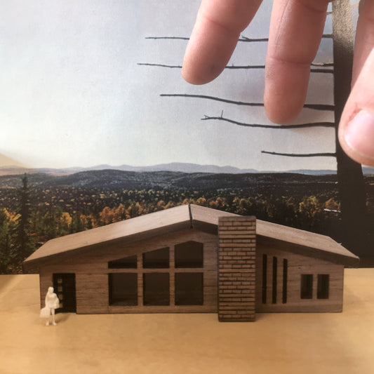 Midcentury Ranch Style House 1:148 N Scale